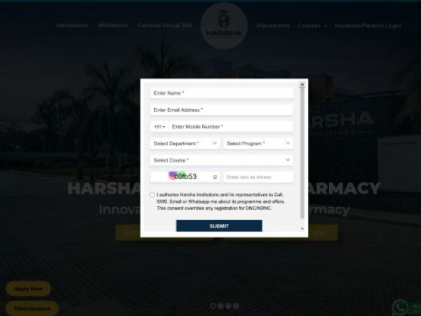 pharmacy.harshainstitutions.com